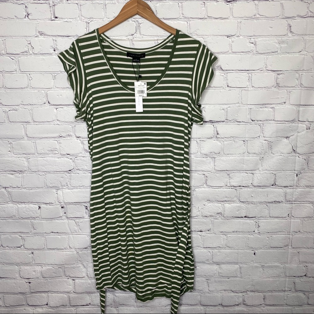 Sanctuary Ruby Stripe Tie Waist Cotton Blend T-Shirt Dress - Picture 2 of 8